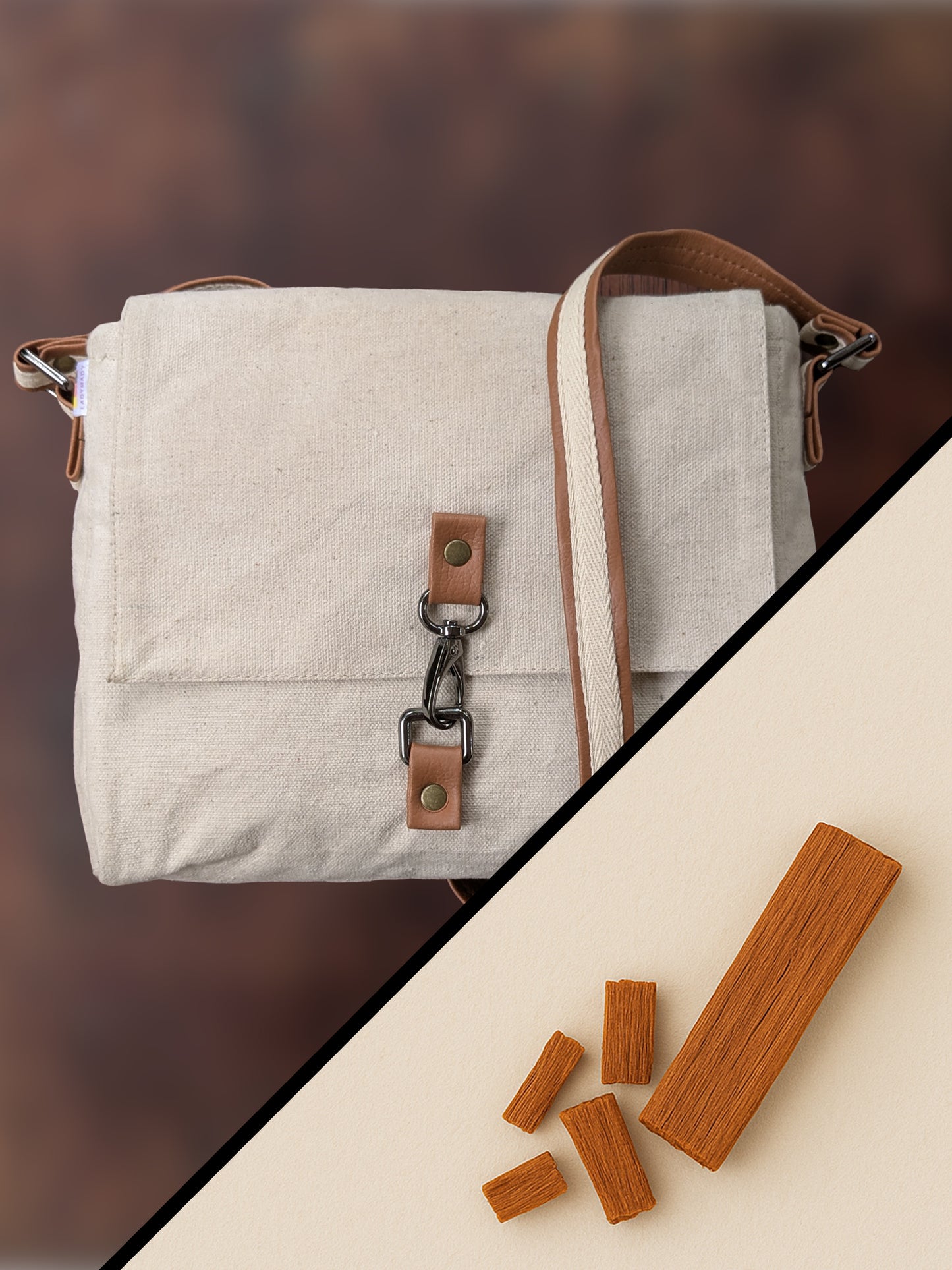 Canvas Crossbody Bag – Water-Resistant, Durable, Everyday Style | Waxed Finish | Selectable Aromas