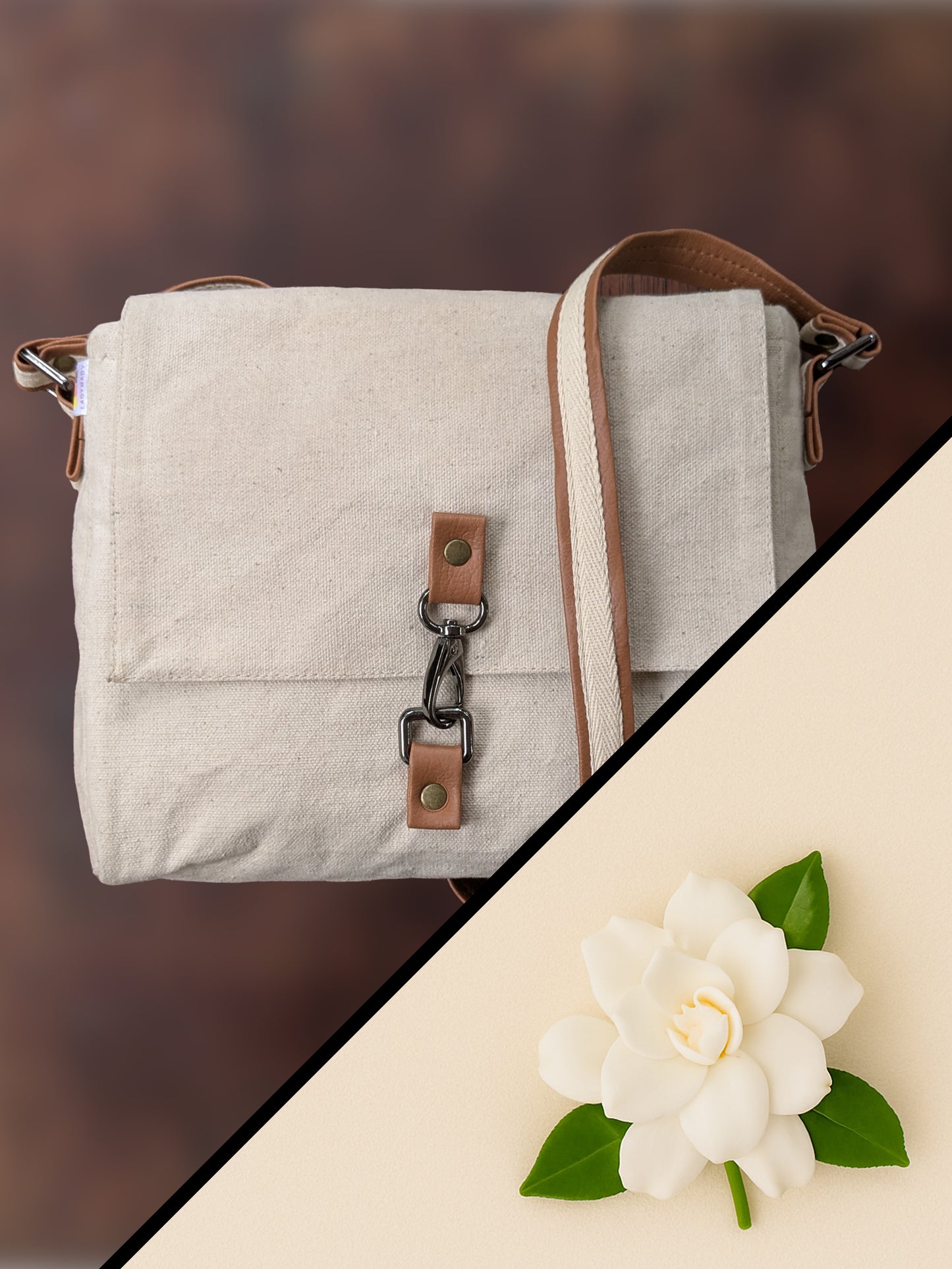 Canvas Crossbody Bag – Water-Resistant, Durable, Everyday Style | Waxed Finish | Selectable Aromas