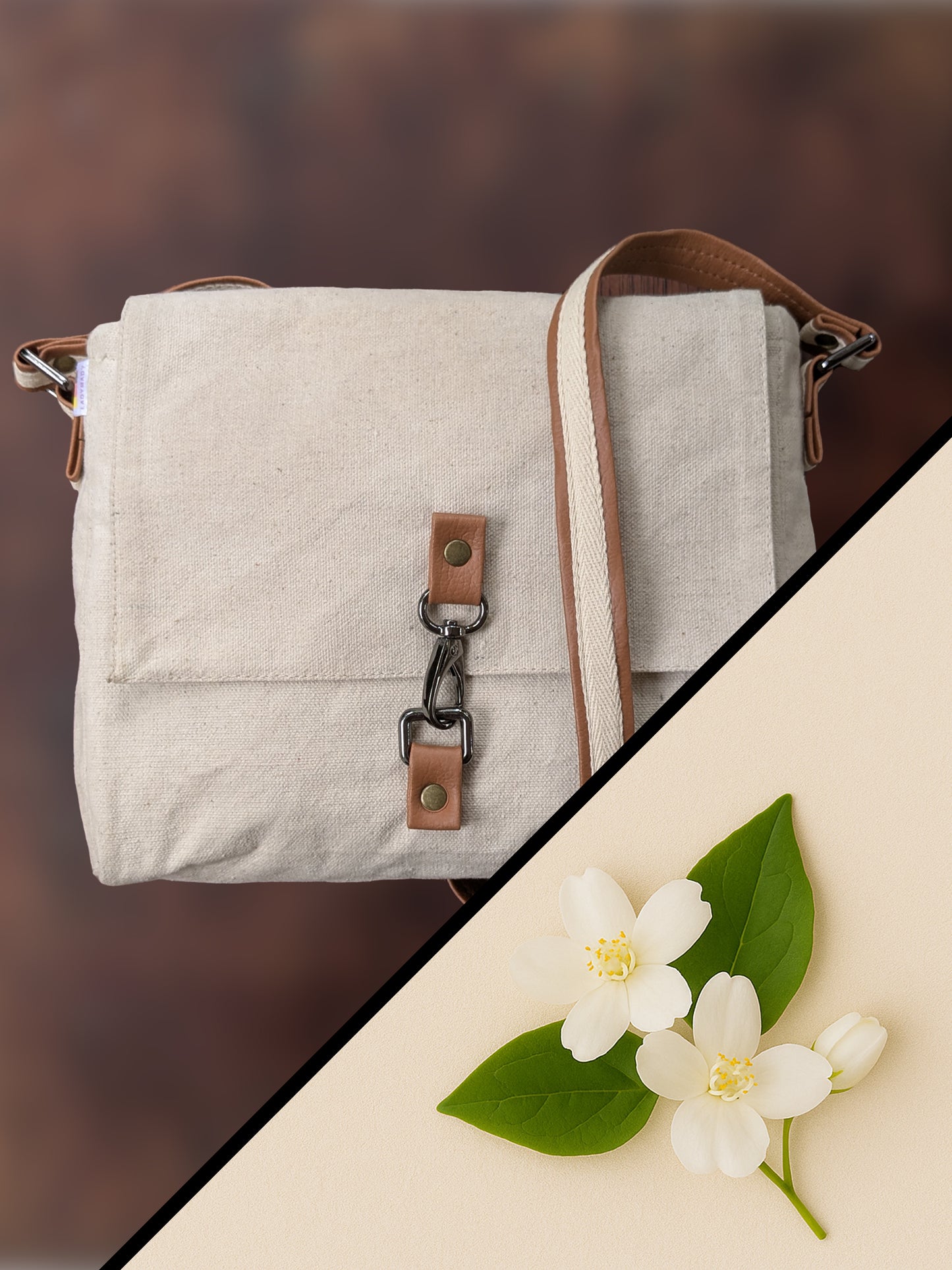 Canvas Crossbody Bag – Water-Resistant, Durable, Everyday Style | Waxed Finish | Selectable Aromas
