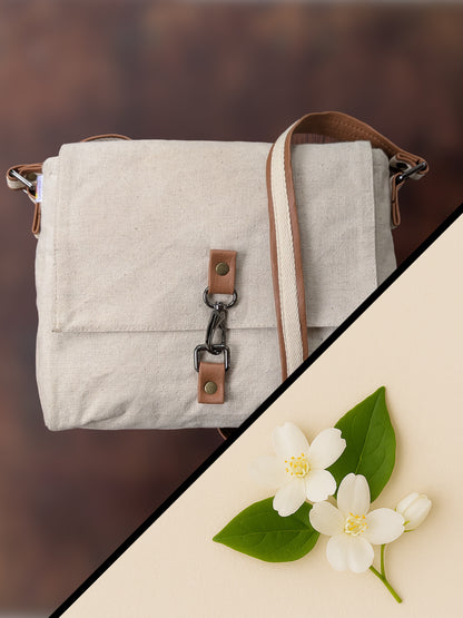 Canvas Crossbody Bag – Water-Resistant, Durable, Everyday Style | Waxed Finish | Selectable Aromas