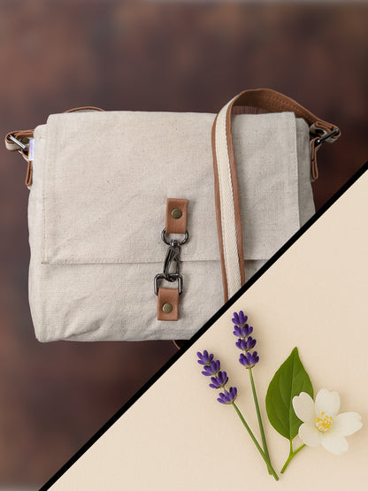 Canvas Crossbody Bag – Water-Resistant, Durable, Everyday Style | Waxed Finish | Selectable Aromas