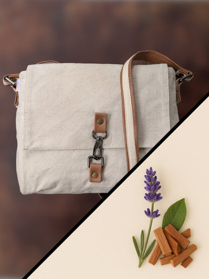 Canvas Crossbody Bag – Water-Resistant, Durable, Everyday Style | Waxed Finish | Selectable Aromas