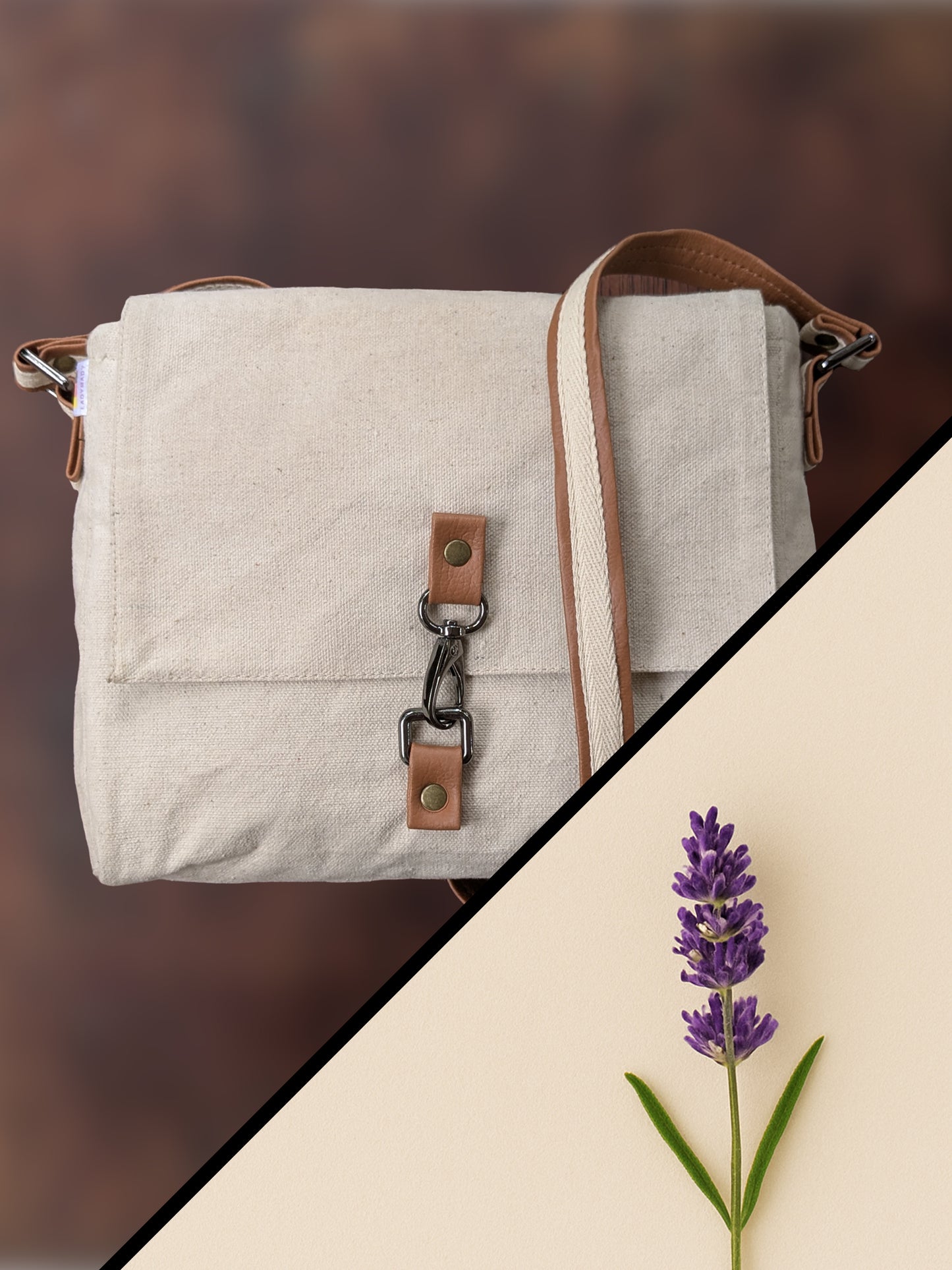 Canvas Crossbody Bag – Water-Resistant, Durable, Everyday Style | Waxed Finish | Selectable Aromas