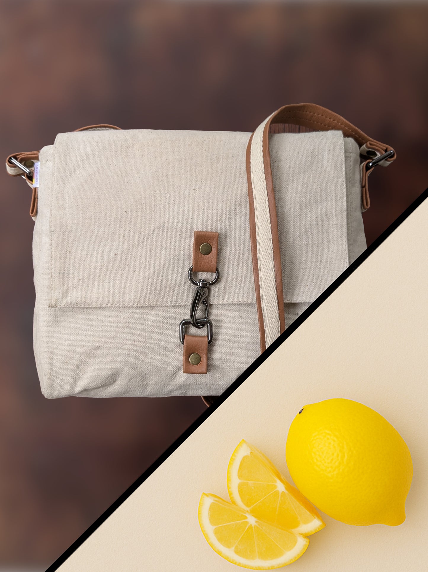 Canvas Crossbody Bag – Water-Resistant, Durable, Everyday Style | Waxed Finish | Selectable Aromas