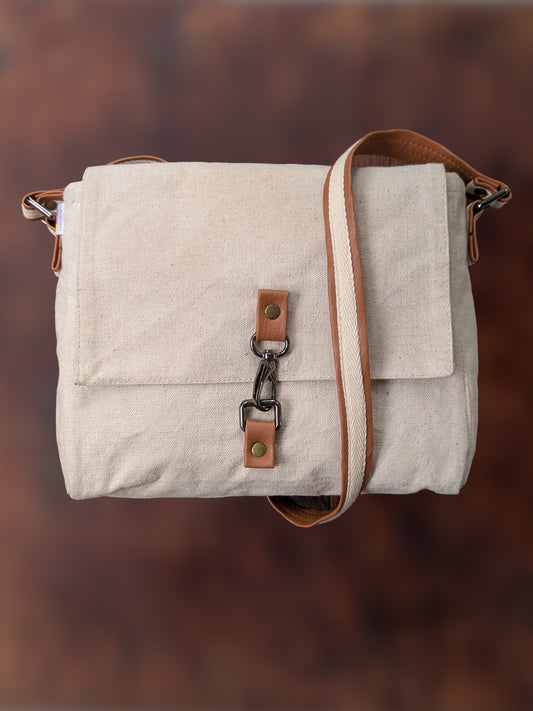 Canvas Crossbody Bag – Water-Resistant, Durable, Everyday Style | Waxed Finish | Selectable Aromas